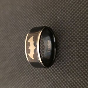 Black Titanium Batman Ring